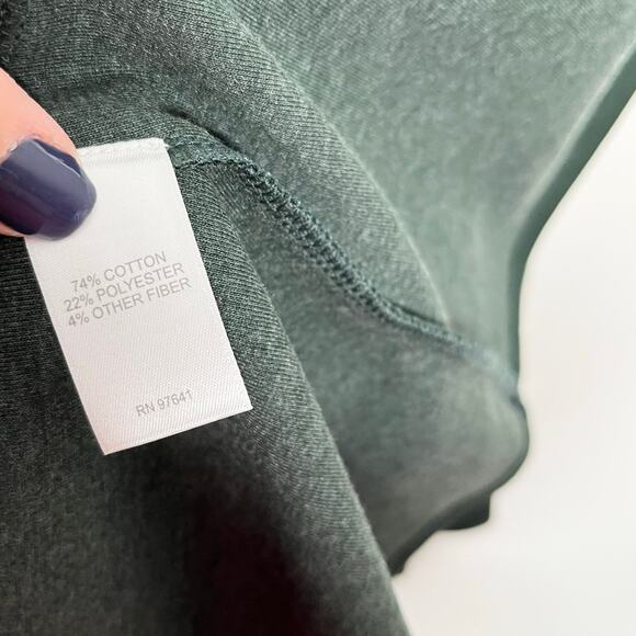 J. Jill Pure Jill Womens Double Knit Cowl Neck Tunic Dress Medium Green Pockets - Picture 10 of 11